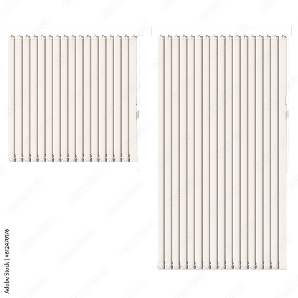 curtain isolated on a transparent background, interior decorations, 3D illustration, cg render