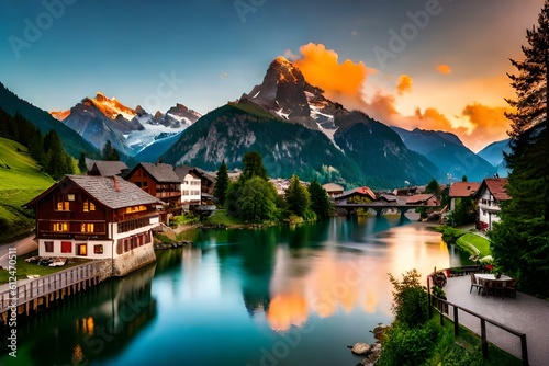 Charming Swiss Villages: Explore the idyllic Swiss villages with their traditional chalet-style architecture, colorful flower displays, and charming cobblestone streets