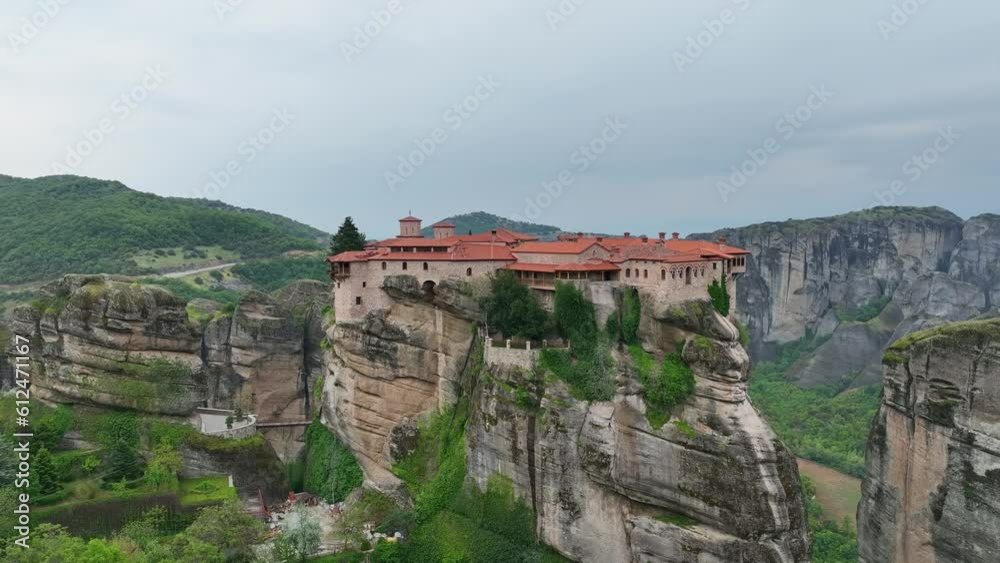 Aerial view of Meteora Monastery in Kalambaka, Greece Aerial view of Meteora Monastery in Kalambaka, Greece