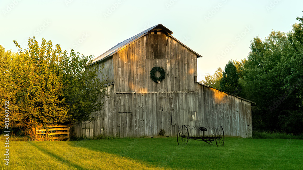 Obraz premium Barn, Sangamon County, Illinois