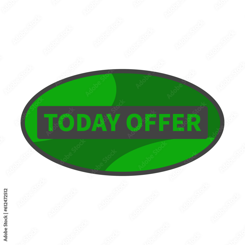 Today Offer In Green Black Color And Oval Shape For Promotion
Today Offer In Green Black Color And Oval Shape For Promotion
