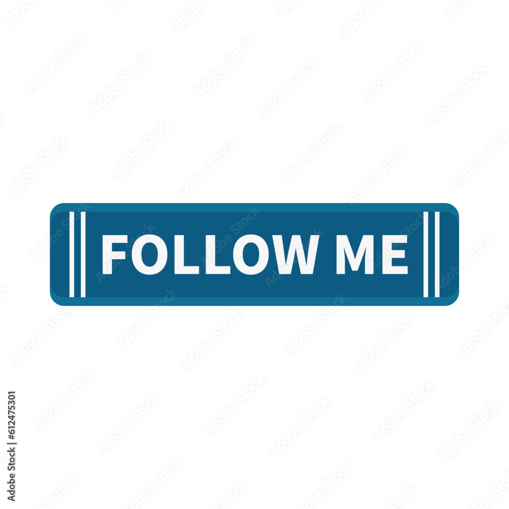 Follow Me Button In Blue Color And White Line With Rectangle Shape
Follow Me Button In Blue Color And White Line With Rectangle Shape