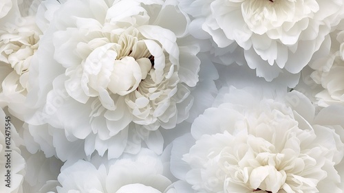 white peonies flowers photo