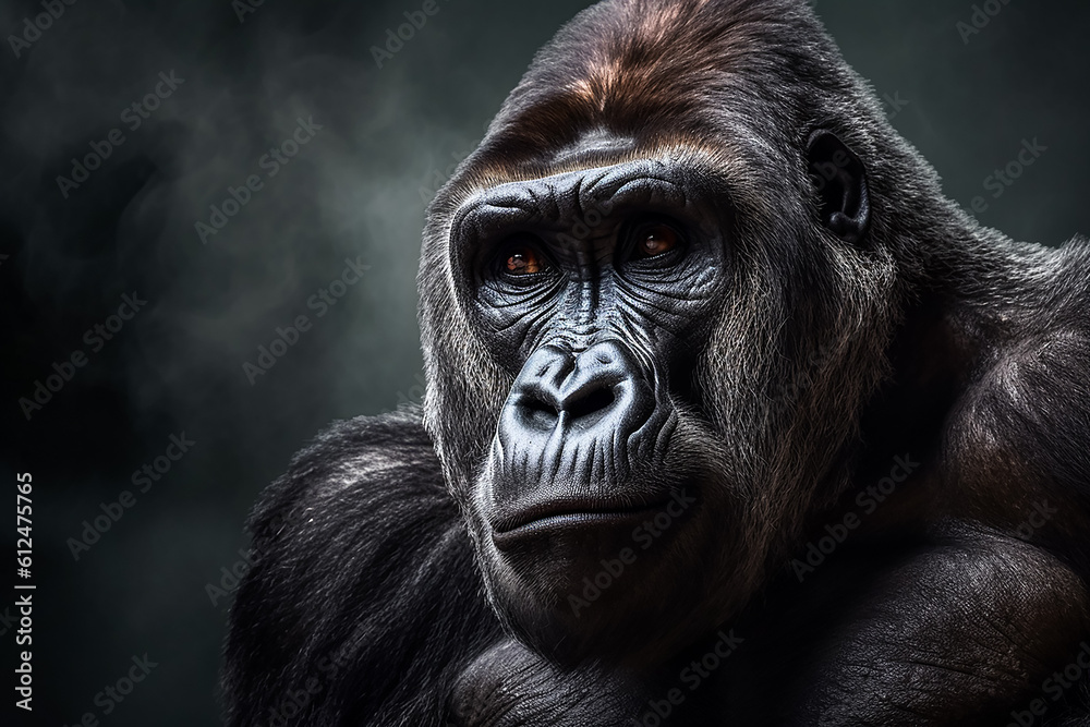 Portrait of a hill gorilla Portrait of a hill gorilla