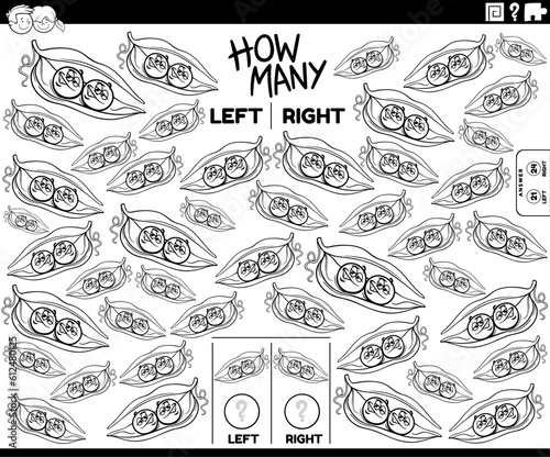 Wallpaper Mural counting pictures of comic green peas characters coloring page Torontodigital.ca