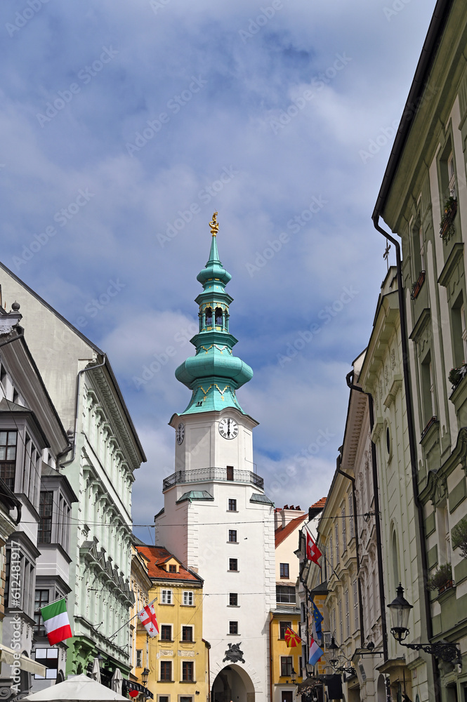 Naklejka premium Michael's Gate In Bratislava old town Slovakia
