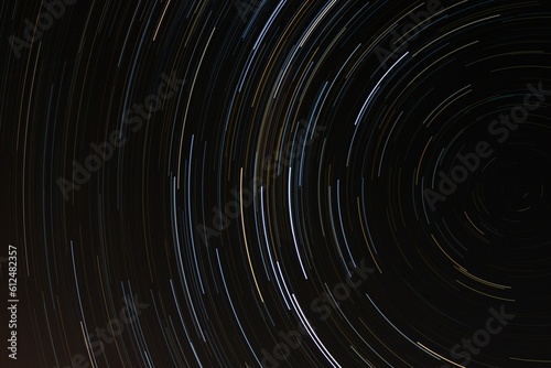 Low angle shot of a starry sky with long exposure at night in Newcastle, England
