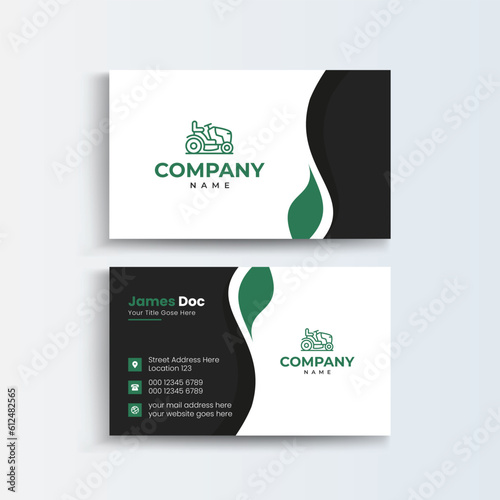 Lawn Care Business Card - Creative corporate business card Template modern and Clean design. Creative and Clean Business Card Template