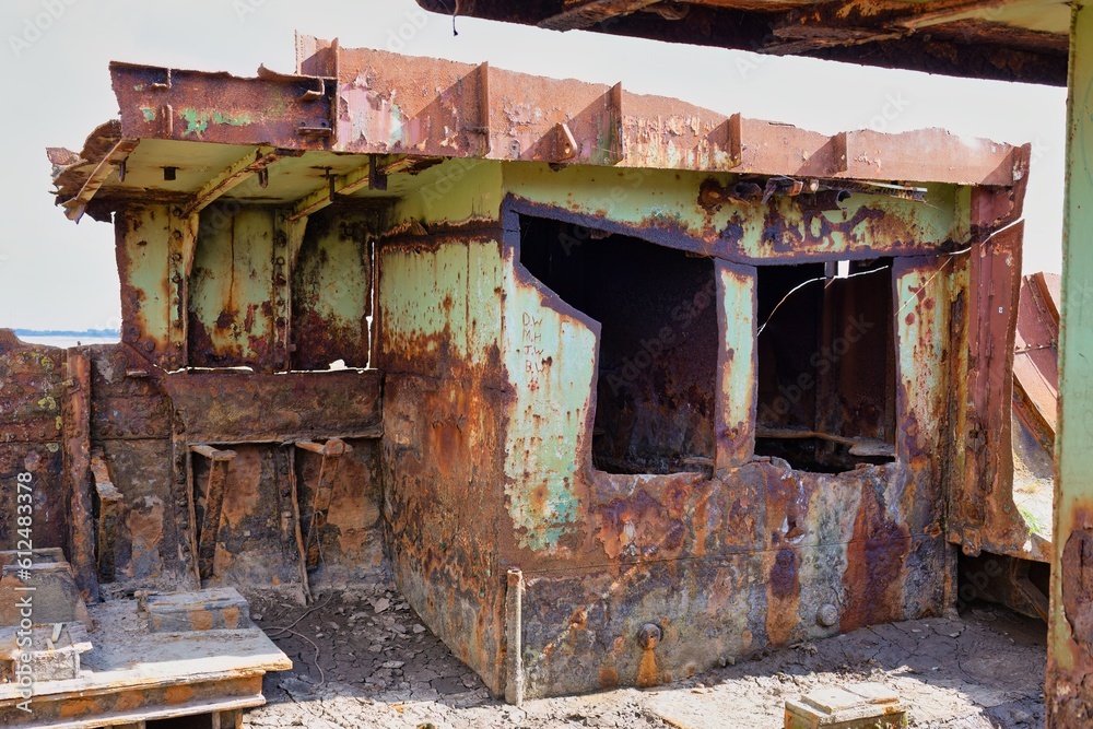 old abandoned rusty Shipwreck