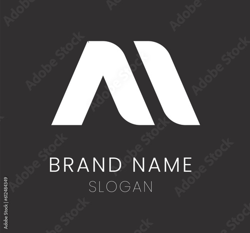 Vector design of a minimalistic logo with space for the brand name against a dark background