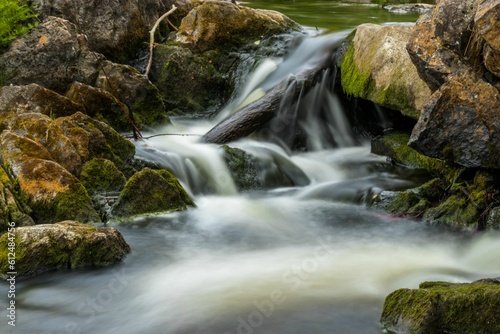 Beautiful shot of rocks in a mountain creek