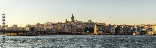 Panoramic view of the sea and the city of Istanbul, Turkey.