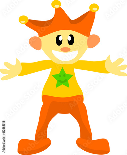 silly jester with a cute smile