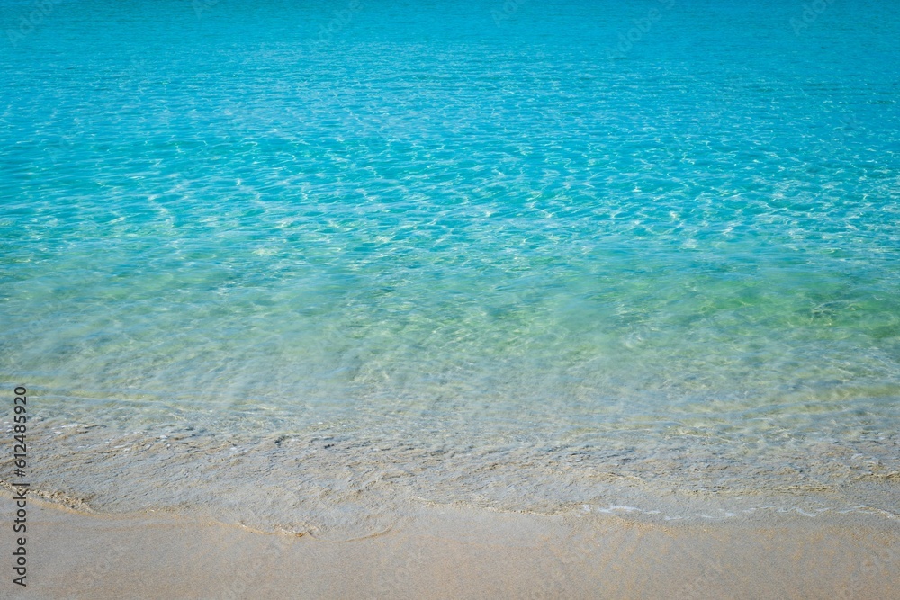 Beautiful shot of clear water sea from the beach
