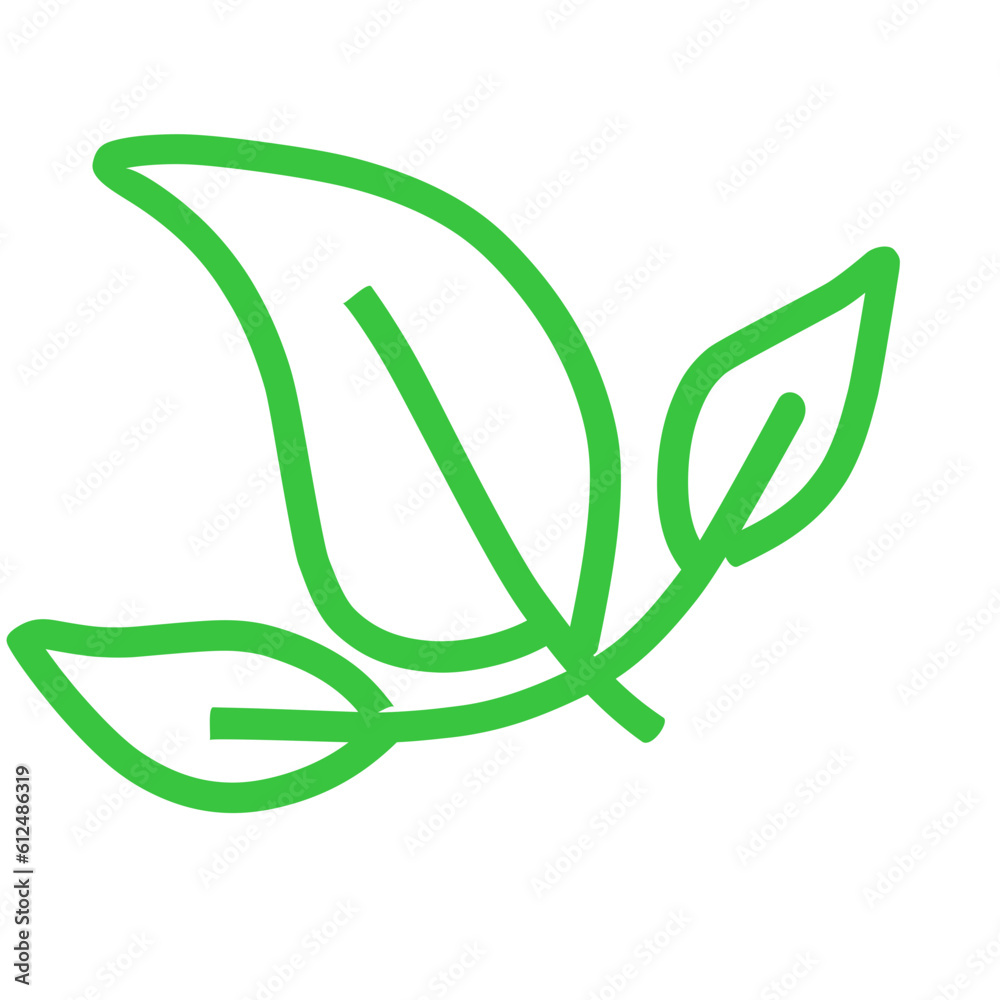 Leaf line icon