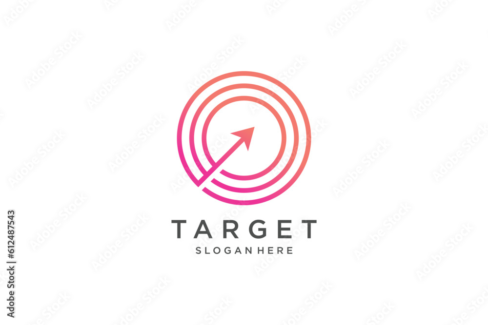 Target logo illustration modern creative unique simple