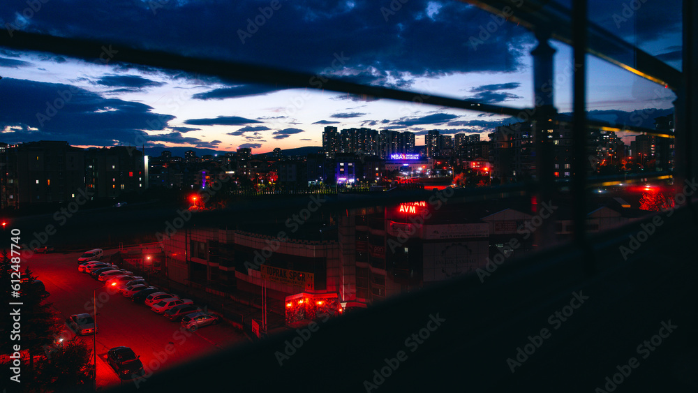 Naklejka premium city at night