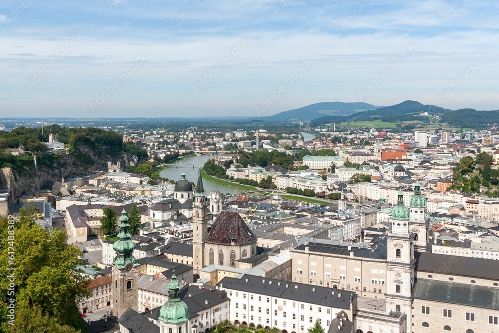 Cityscape of Salzburg on a sunny day, Austria