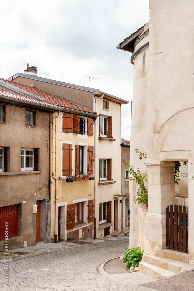 Beautiful shot of traditional buildings in Liverdun, France