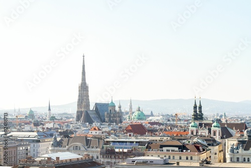 Vienna cityscape with St. Stephen's Cathedral in the background, Austria © Dimitry Anikin/Wirestock Creators