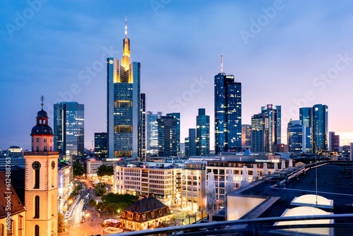 Skyline of Frankfurt am Main, Germany.