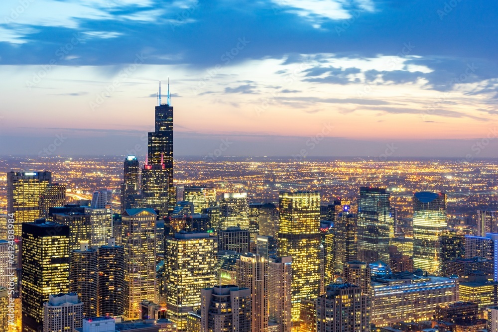 Willis Tower in Chicago, United States.