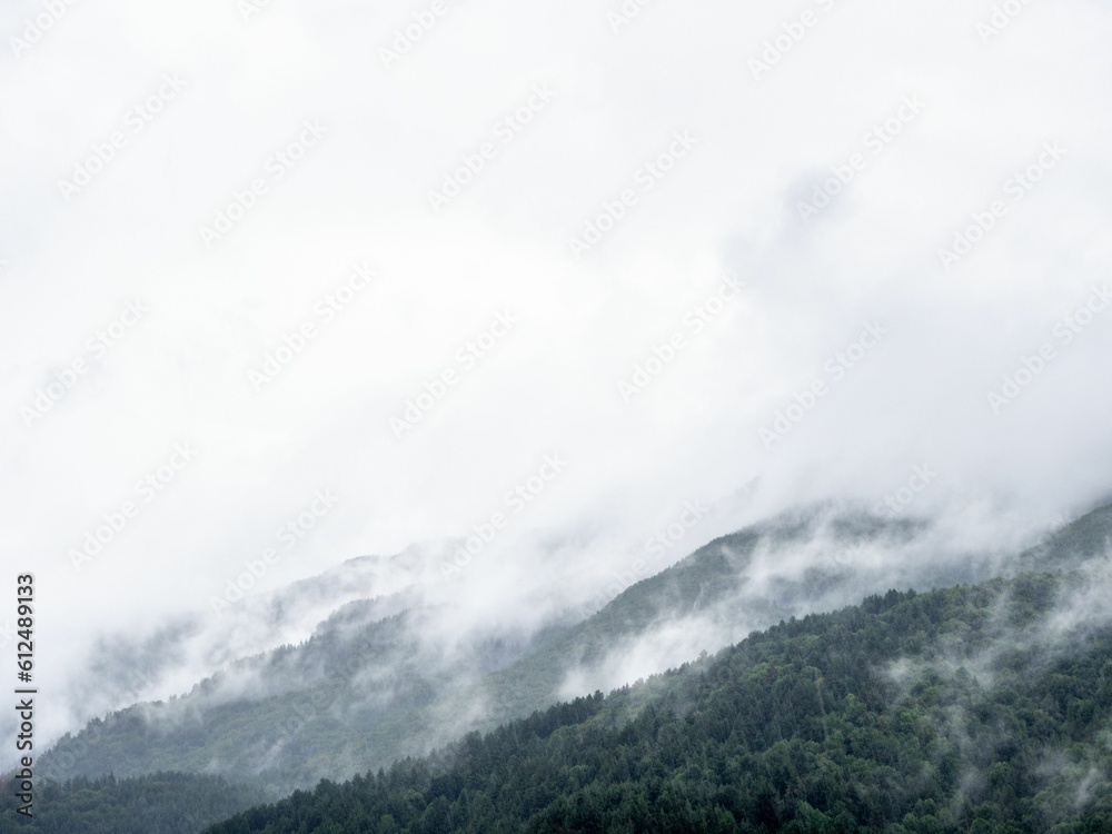 Misty Mountains in Sapareva Banya, Bulgaria.