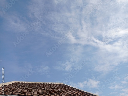 view of beautiful sky over the roofs