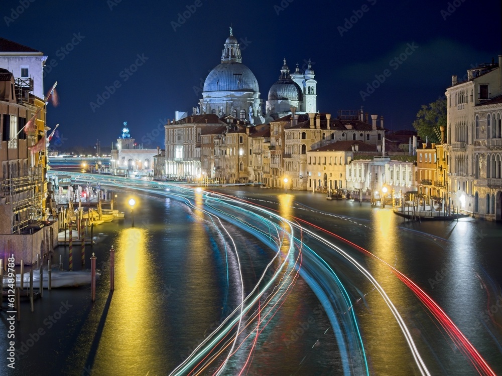 Traffic on the Grand Canal in Venice, Italy