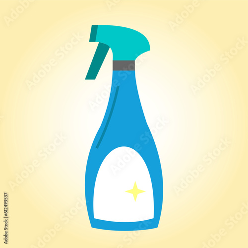 Blue cleaning spray icon
