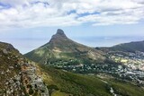 Lion's Head mountain under a cloudy sky in Cape Town, South Africa