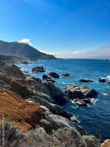 Scenic rocky seascape on a sunny day