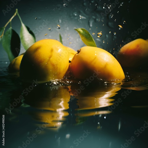 Fresh delicious sweet mangoes  ,Generative AI