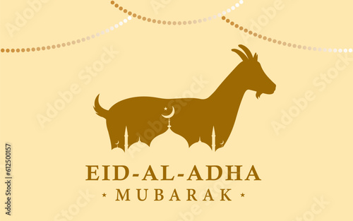 Eid al adha islamic festival wishes background design.