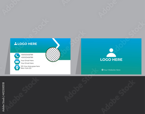 Double-sided creative business card template. Portrait and landscape orientation. Horizontal and vertical layout. Vector illustration Modern Business Card - Creative and Clean Business Card Template.