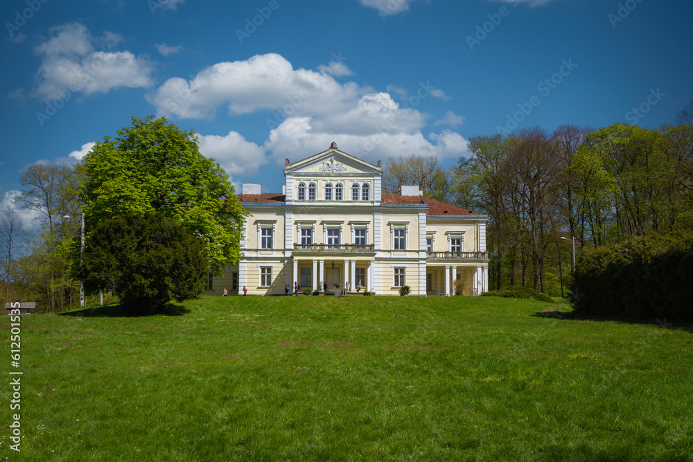 Historic Palace in Zloty Potok, Poland.