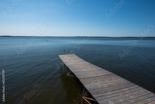 Sunny summer views of Roxen Lake from Ekängen (Linköping)