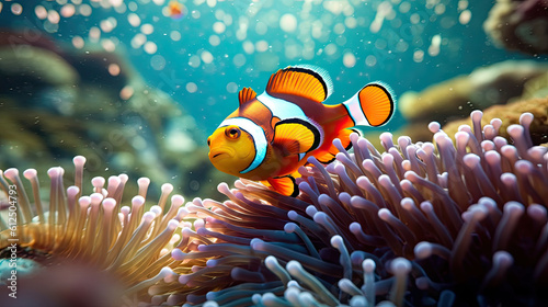 Clown fish in ocean generated by AI