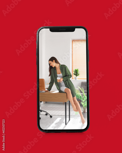 Modern smartphone isolated ...
