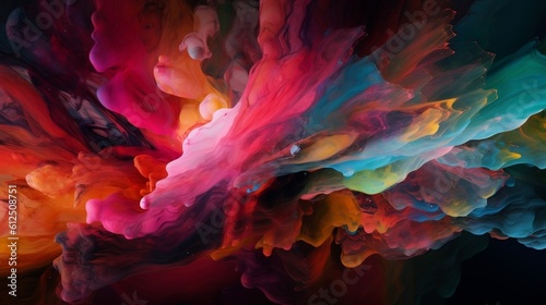 Abstract Image displaying bright striking colors. Created using Generative AI. © Noah