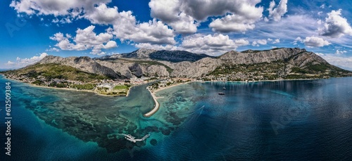 Panoramic shot of island city of Dalmatia in Croatia