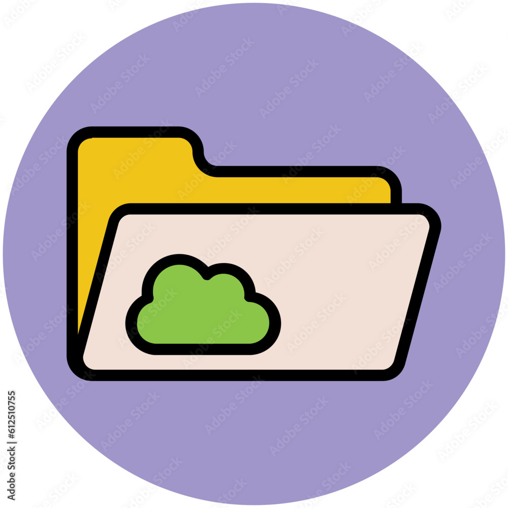 Trendy circular icon of cloud server Trendy circular icon of cloud server