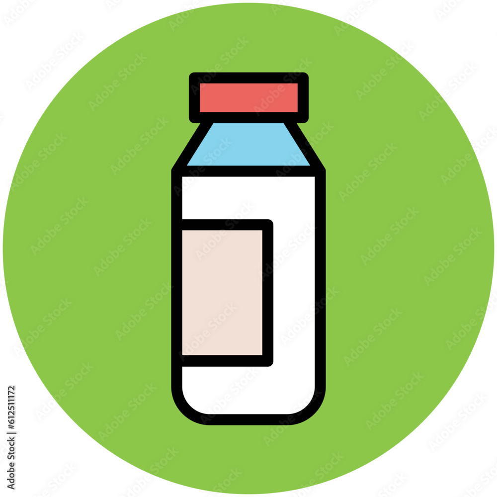 Energy drink, flat icon of juice cup Energy drink, flat icon of juice cup