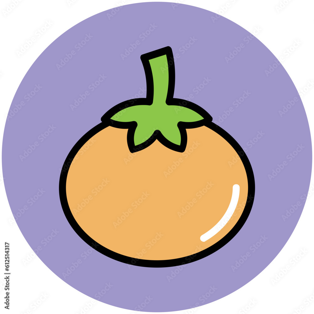 Creatively designed flat icon of tomato Creatively designed flat icon of tomato