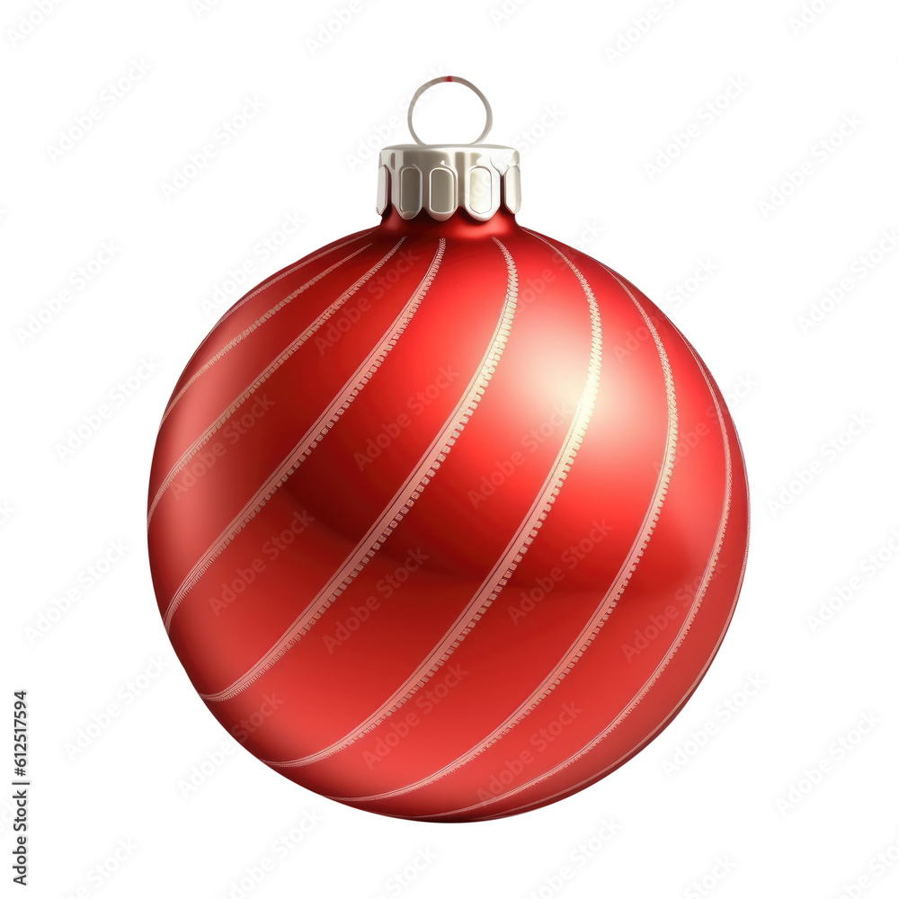 Red christmas ball. Generative ai Red christmas ball. Generative ai