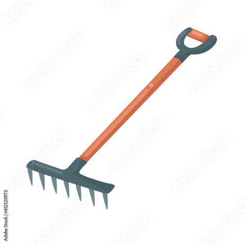 Garden rake icon clipart avatar logotype isolated vector illustration