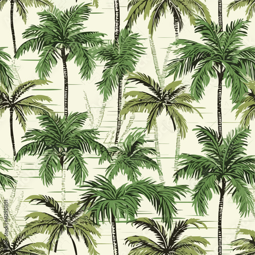 Seamless Colorful Hawaii Palms Pattern.Seamless pattern of Hawaii Palms in colorful style. Add color to your digital project with our pattern! © MDQDigital