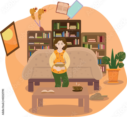 Audio book character illustration