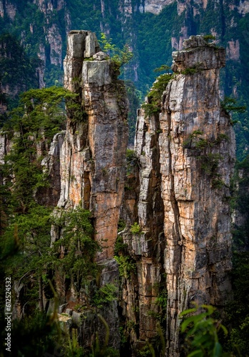 Scenic shot of Zhangjiajie National Forest Park in Zhangjiajie, Hunan Province, China