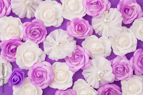 White and pink Bed Flowers background